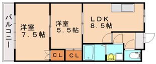 萩原駅 徒歩5分 3階の物件間取画像